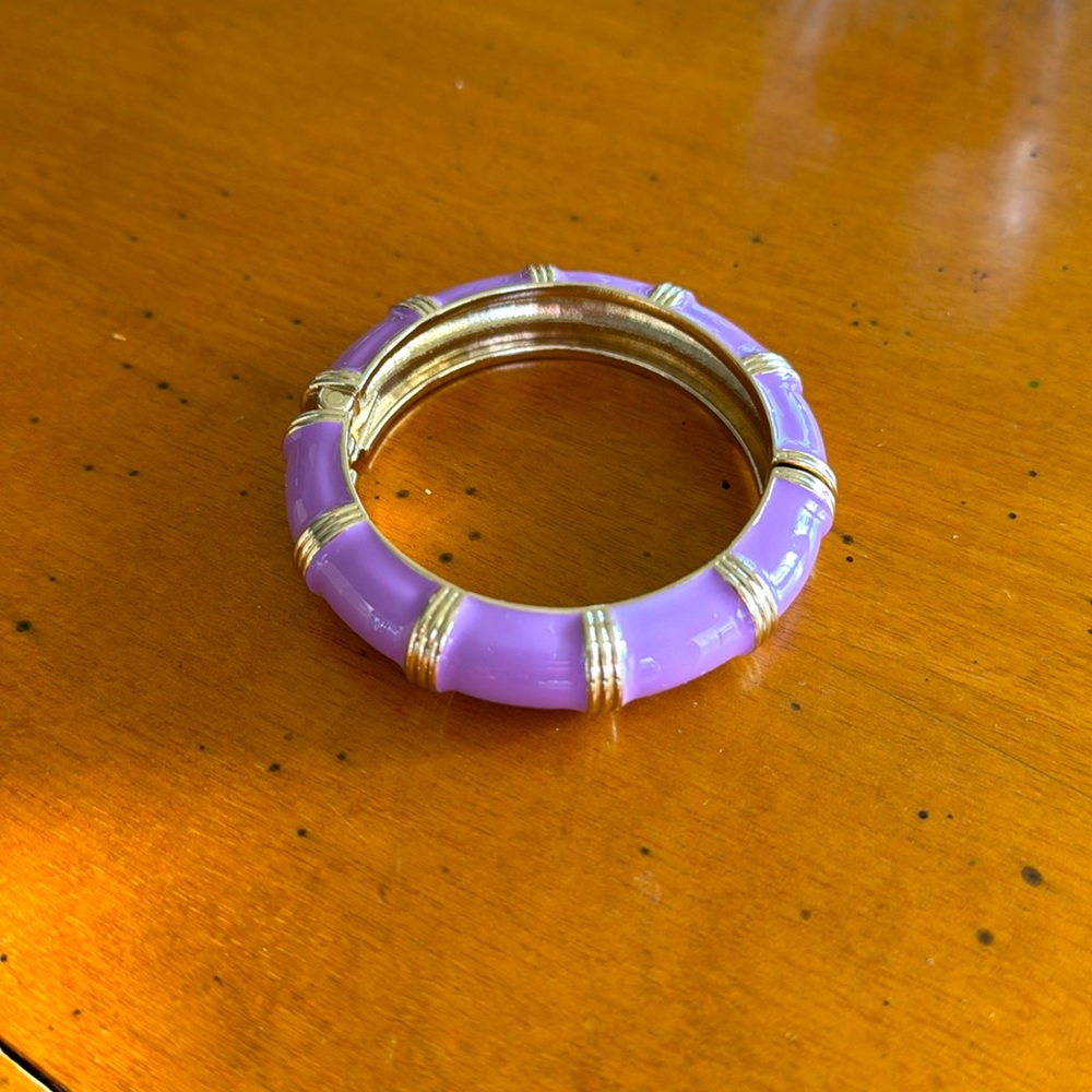 Vintage Ferragamo Bracelet- Light purple with gold trim. Perfect for V-Day!